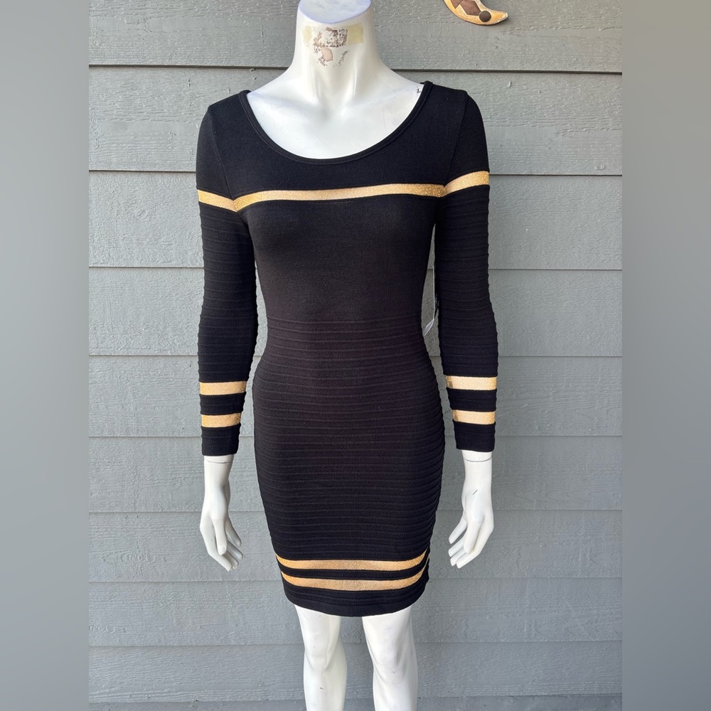 Hera Collection Black Dress with Gold Accents